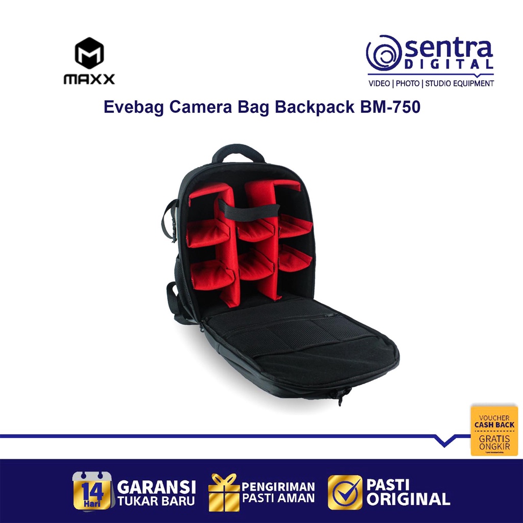 Jual Evebag BM-750 Camera Bag Backpack ( Tas Ransel BM750 ) | Shopee ...