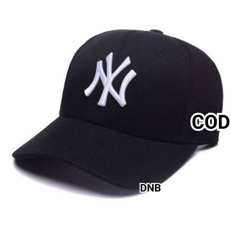 Jual TOPI BASEBALL NY NEW YORK TOPI BORDIR NY BLACK TOPI PRIA WANITA ...