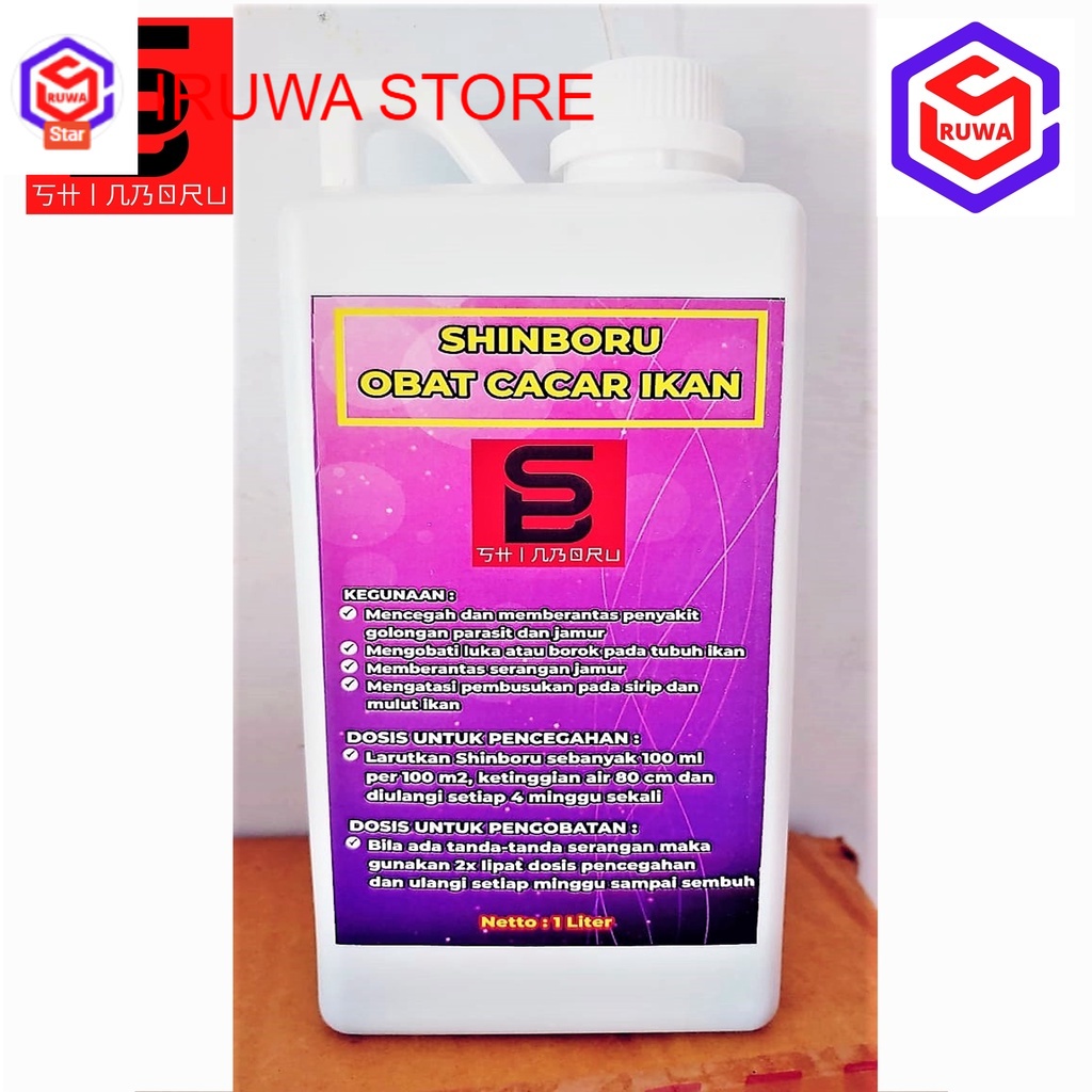 Jual Obat Cacar Ikan Liter Anti Bakteri Obat Luka Infeksi Ikan Shinboru Shopee Indonesia