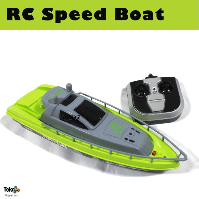 Jual Mainan Anak Remote Control Speed Boat RC Perahu Kapal Cepat Match