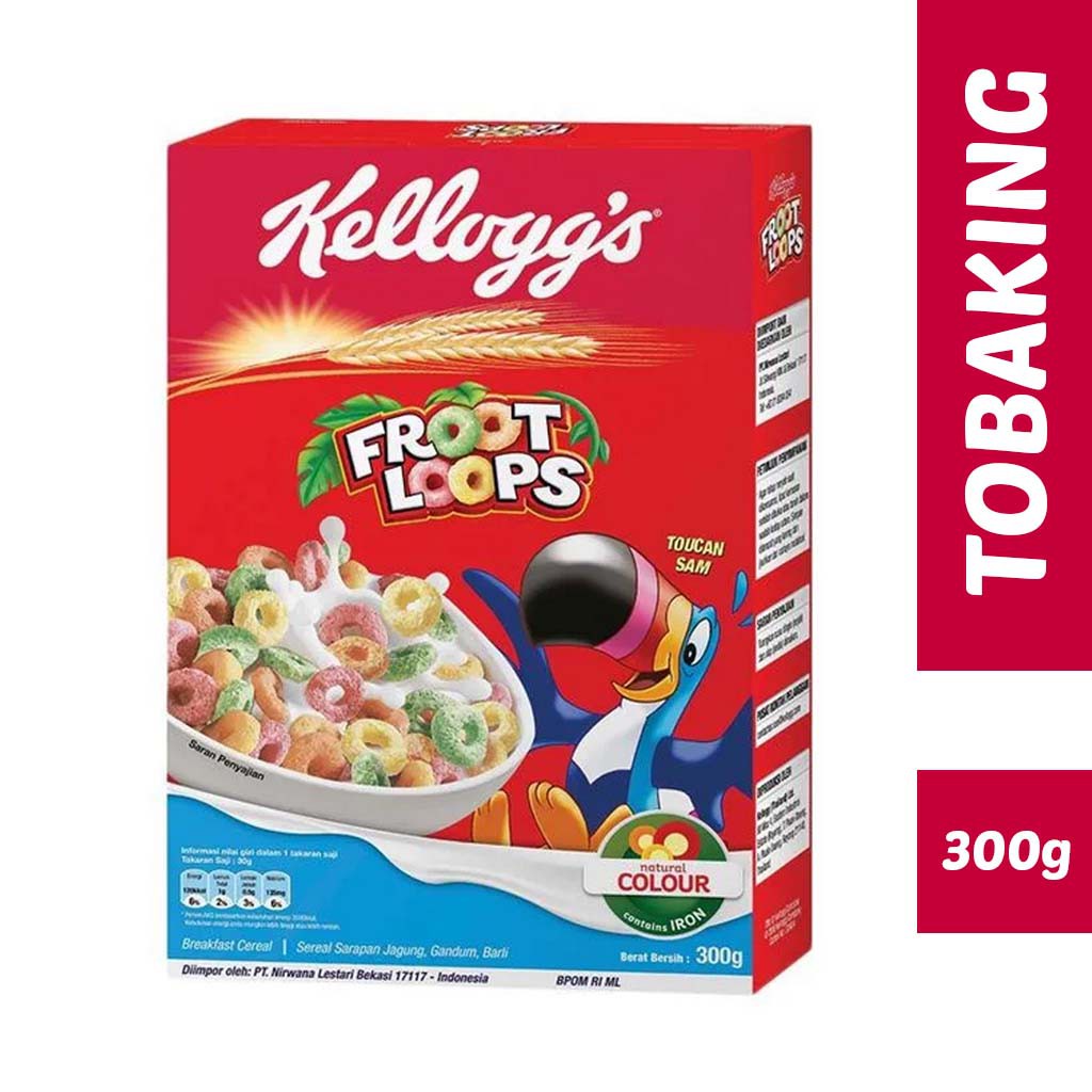 Jual Kelloggs FROOT LOOPS Cereal 300 g Sereal Ring Buah Fruit Loop