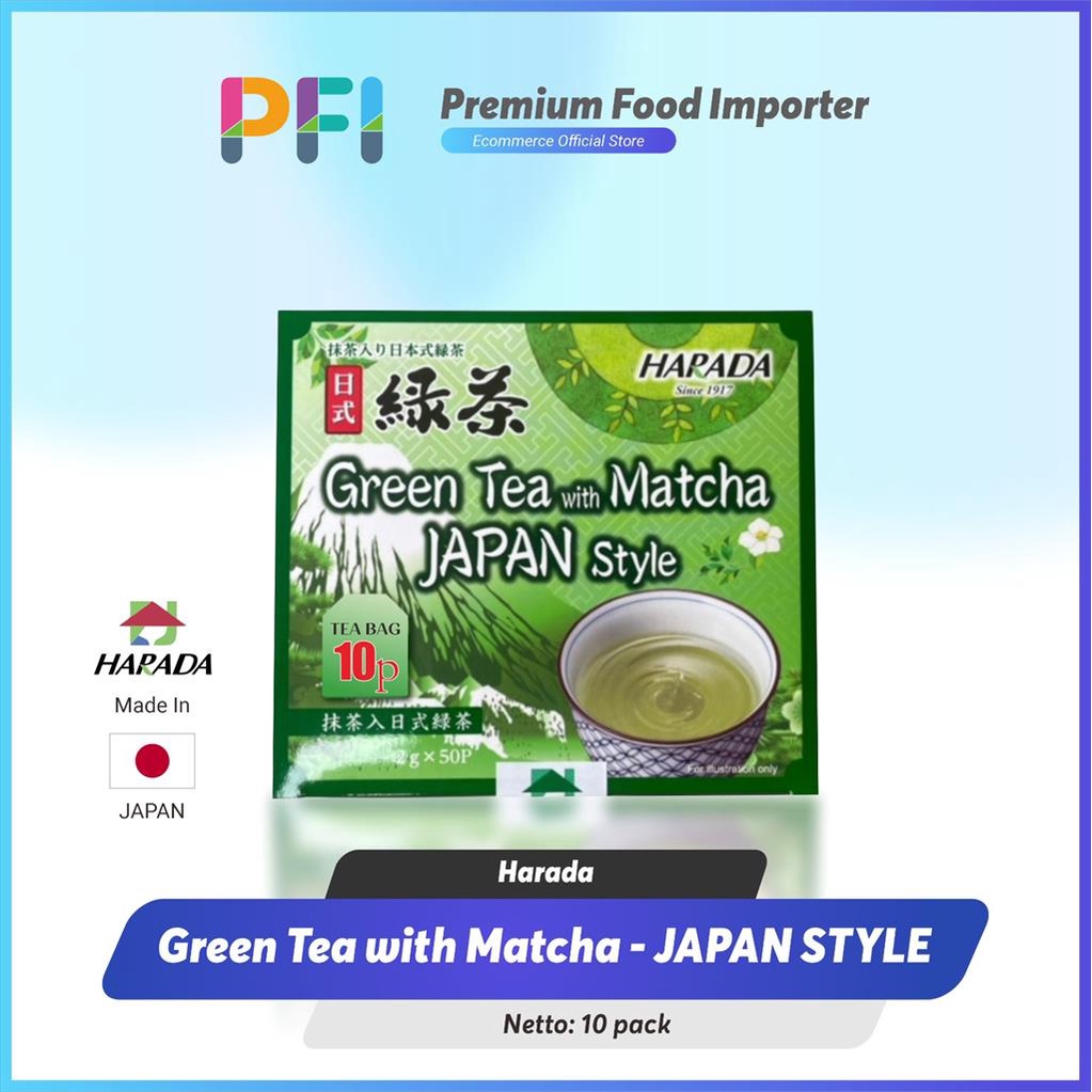 Jual Harada Green Tea with Matcha Japan Style Box - 10 sachet | Shopee ...