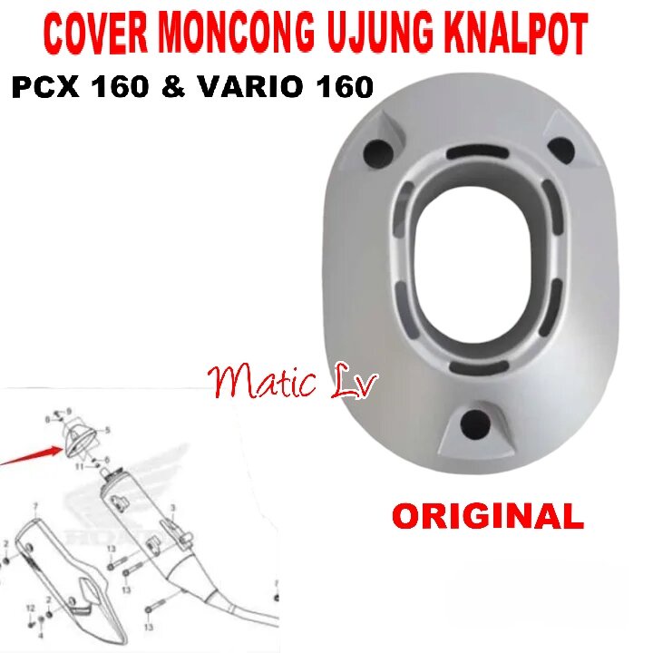 Jual Moncong Ujung Cover Knalpot Honda Pcx 160 Dan Vario 160 K1Z ...