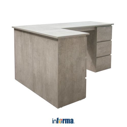Jual Informa Iglo Meja Kantor - Abu-Abu Office Table Furnitur Kantor ...