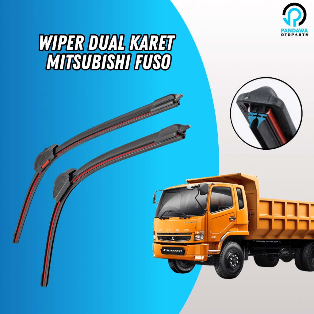 Jual Wiper Dual Karet Double Karet Mitsubishi Truk Fuso Frameless Model