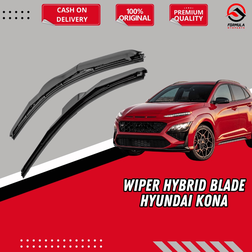 thumbnail image 2 of 3-Piece Windshield Wiper Blade Kit For Hyundai Kona 2018-2022 – 26"+16" Front, 11" Rear, J Hook 2 of 5