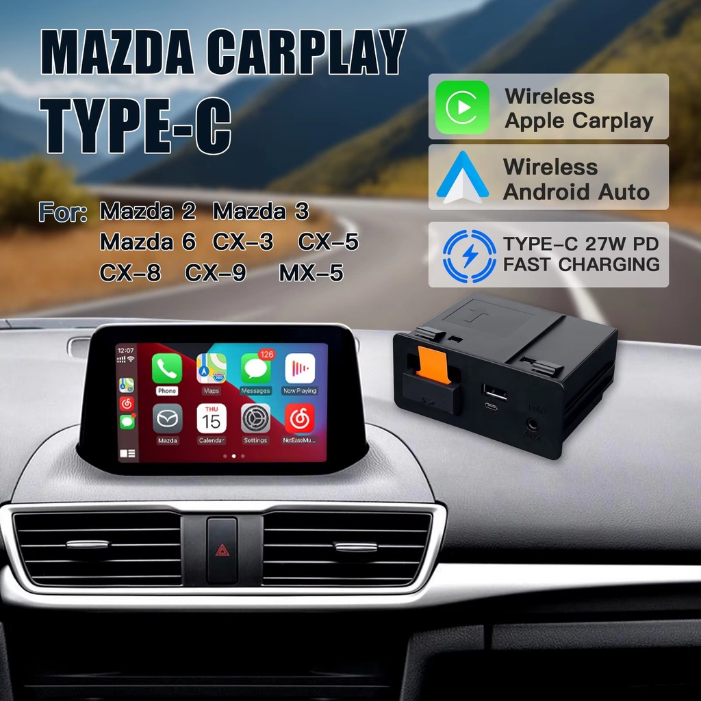 Jual Type-c CarPlay Android Auto Adapter UBS Hub OEM for Retrofit Mazda ...