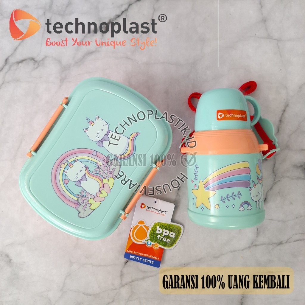 Jual Technoplast Paket Hemat Howdy Cat Set Kotak Bekal Ml Botol