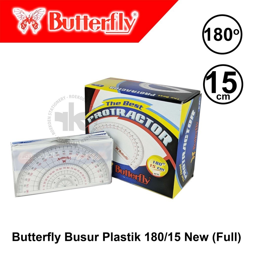 Jual Butterfly Protractor Busur Mika 180/15cm New (Full) | Shopee Indonesia