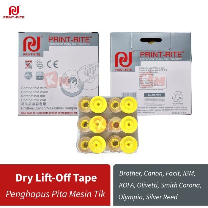 Jual Dry LiftOff Tape Penghapus Pita Mesin Tik PrintRite Correction Isi 6 Shopee Indonesia