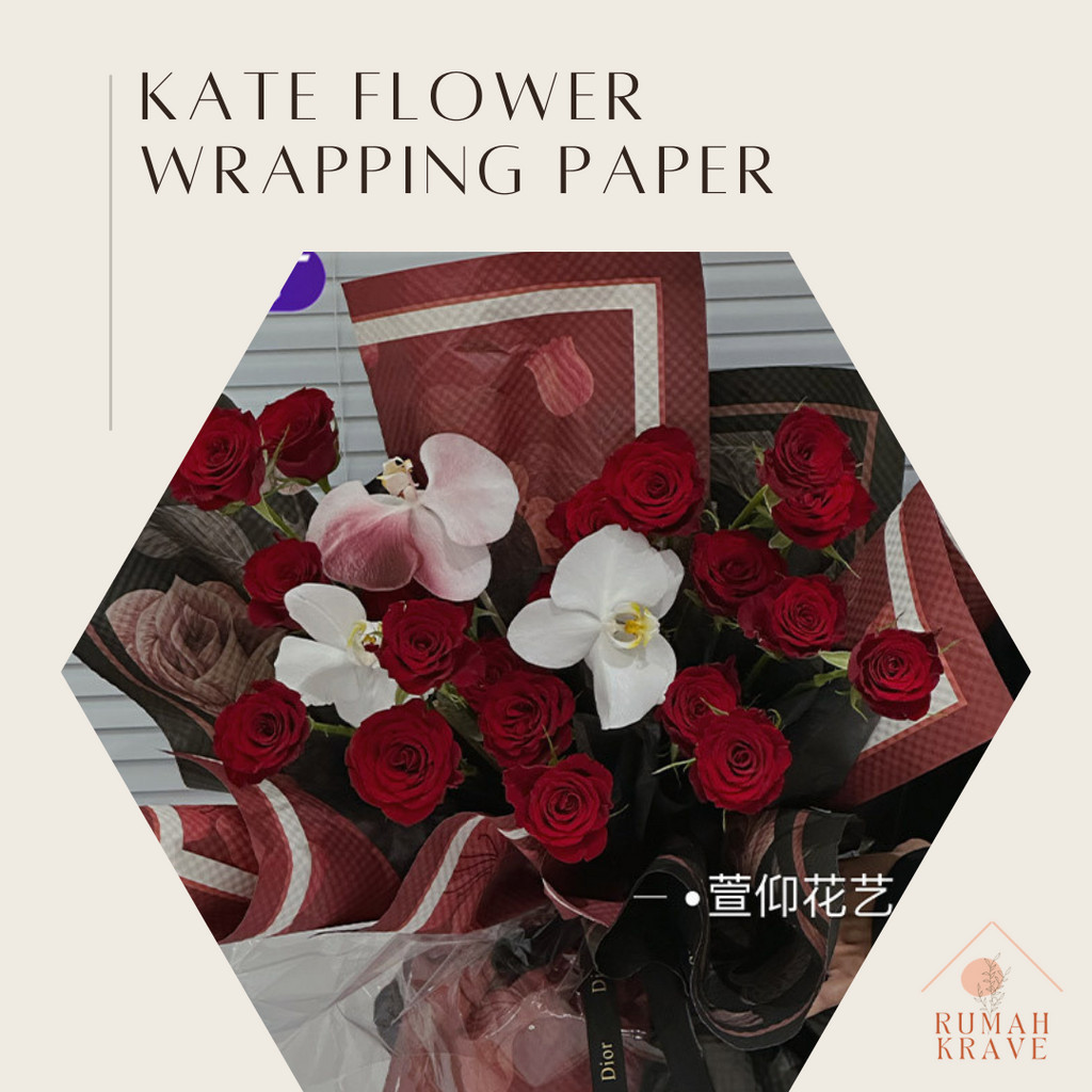 Jual RUMAH KRAVE - Kate Flower Wrapping Paper Kertas Kado Buket Bunga ...
