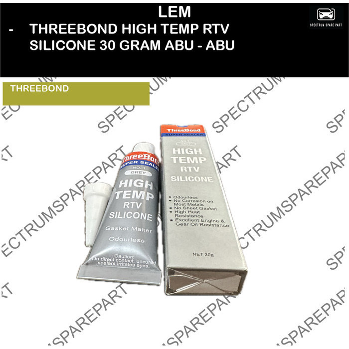 Jual LEM THREEBOND HIGH TEMP RTV SILICONE 30 GRAM ABU - ABU | Shopee ...