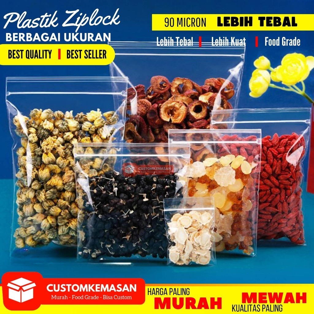 Jual Plastik Ziplock / Kemasan Makanan / Plastik Klip Ziplock / Plastik ...