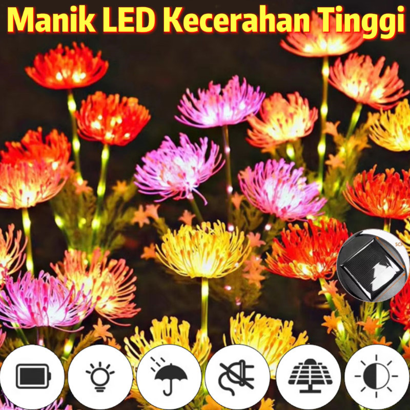 Jual Lampu Bunga Matahari Luar Ruangan/ Taman Solar Tenaga Surya LED ...