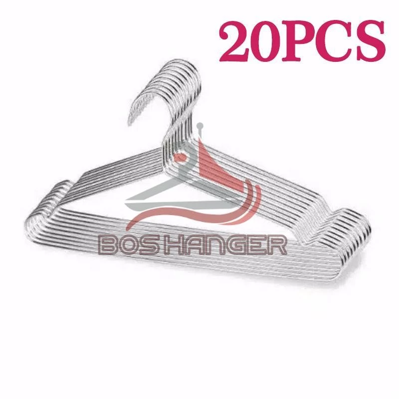 Hanger Baju Stainless 20 PCS Anti Karat Kuat & Awet Premium