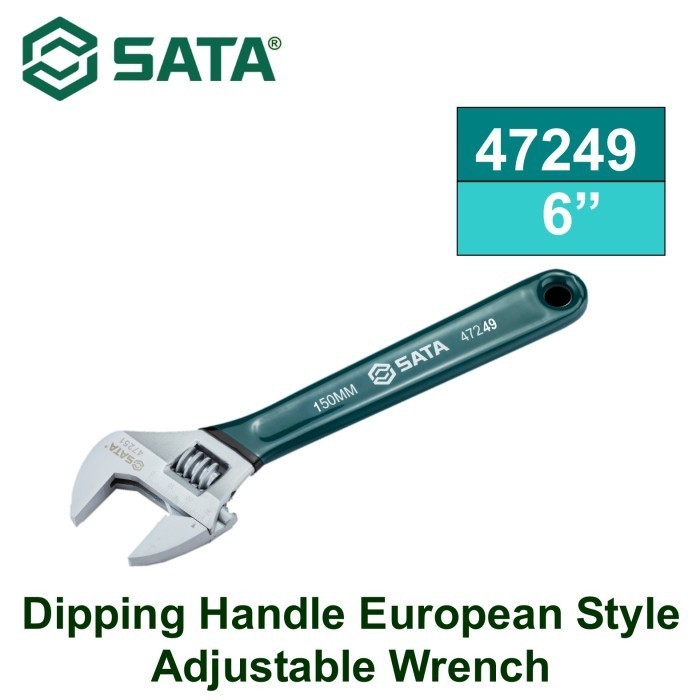 Jual SATA 47249 Kunci Inggris Handle Karet 150 mm 6 Inch Dipping Handle ...