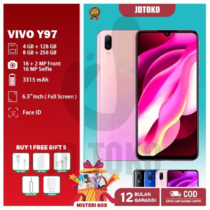 Jual PROMO!! Hp VIVO Y97 RAM 8+256GB 6.3 Inch Smartphone Garansi Toko 1 ...