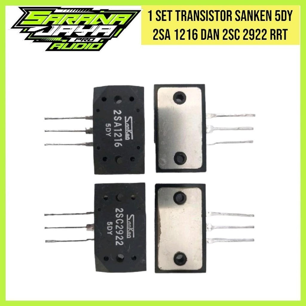Jual 1 Set Transistor SANKEN 5DY 2SA 1216 DAN 2SC 2922 RRT Amplifier ...