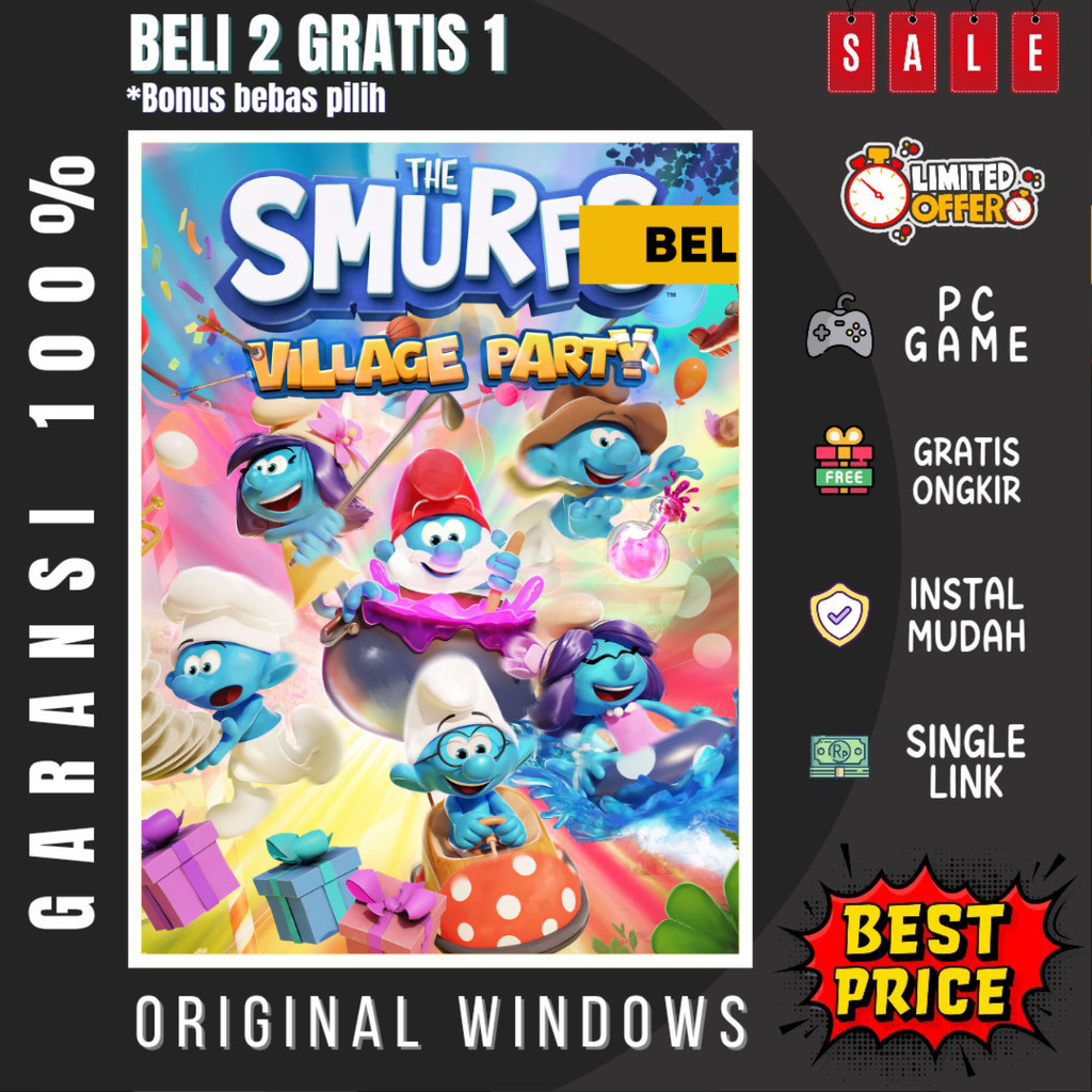 Jual THE SMURFS VILLAGE PARTY - GAME PC - GAME LAPTOP - PC GAMES - BELI ...