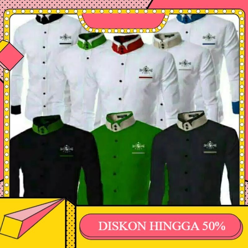 Jual Promo Lebaran Kemeja Koko Nu Doble Kerah Kerah Dobel Baju Koko