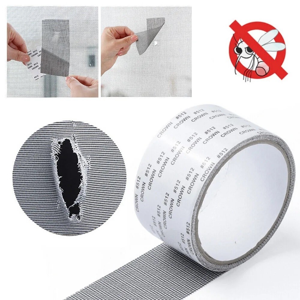 Jual Lakban Kawat Nyamuk Stiker Patch Mesh Jaring Tambalan Tambal Kawat ...