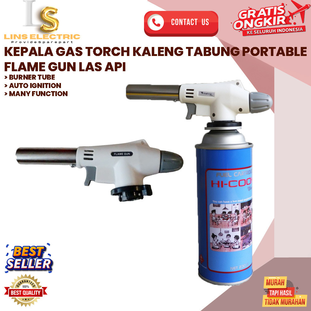 Jual KEPALA GAS TORCH KALENG TABUNG PORTABLE FLAME GUN LAS API ...