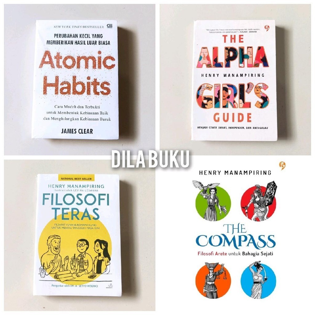 Jual 1 Paket 4 Buku Motivasi Atomic Habits The Alpha Girls Guide