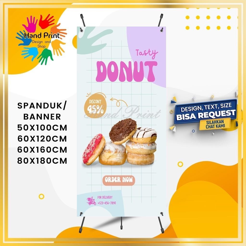 Jual SPANDUK / BANNER Jualan Donat Sweet Donuts Makanan E Spanduk ...