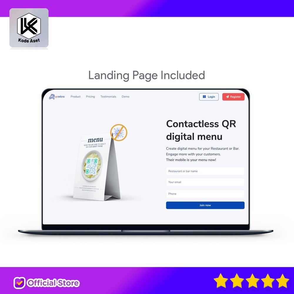 Jual SOURCE CODE APLIKASI QR MENU MAKER - SAAS - CONTACTLESS QR ...