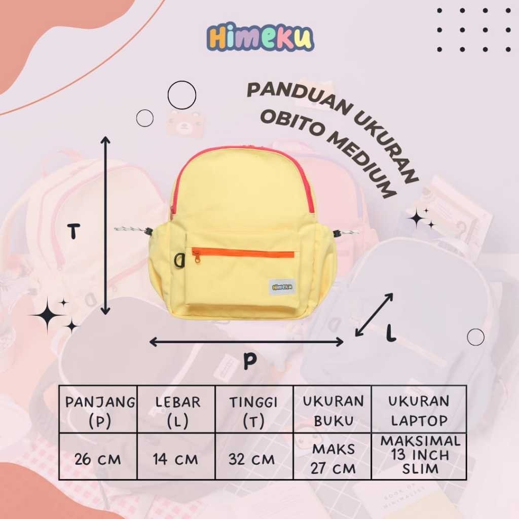 Jual PROMO!! Himeku OBITO Backpack 2 kantong | Ransel | Tas Sekolah ...