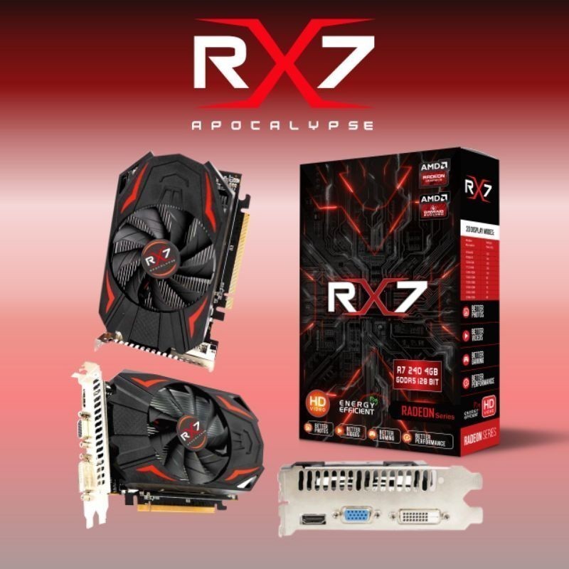 Jual VGA RX7 R7 240 4GB DDR5 128 BIT REAL CAPACITY RESMI | Shopee Indonesia