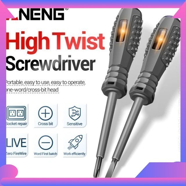 Jual Obeng Tespen Tester Tes Pen PLUS MINUS Indicator Led | Shopee ...