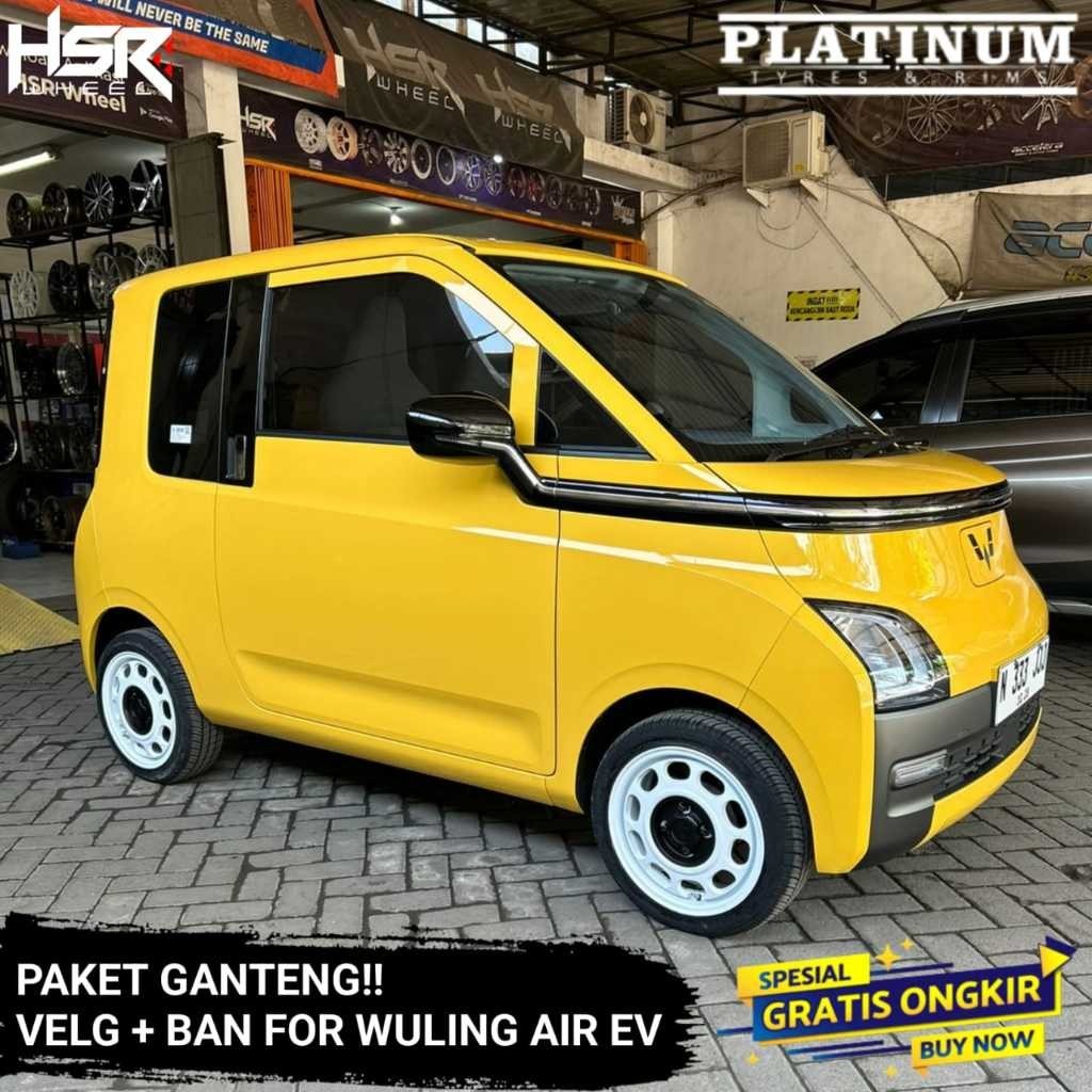 Jual PAKET VELG + BAN R14 FOR MOBIL LISTRIK WULING AIR EV HSR KLG + BAN ...