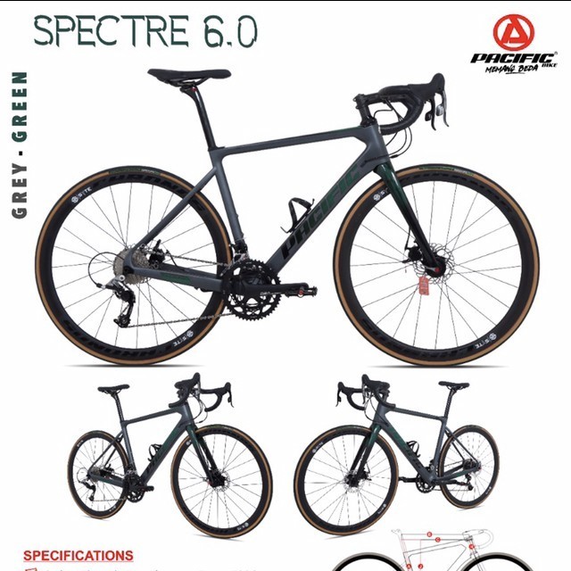 Jual Sepeda Road Bike 700c Pacific Spectre 6.0 Carbon 2x11Spd SRAM ...