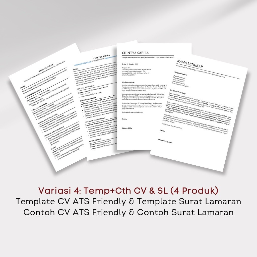 Jual CV ATS Bahasa Indonesia | Jasa Pembuatan CV ATS Friendly ...