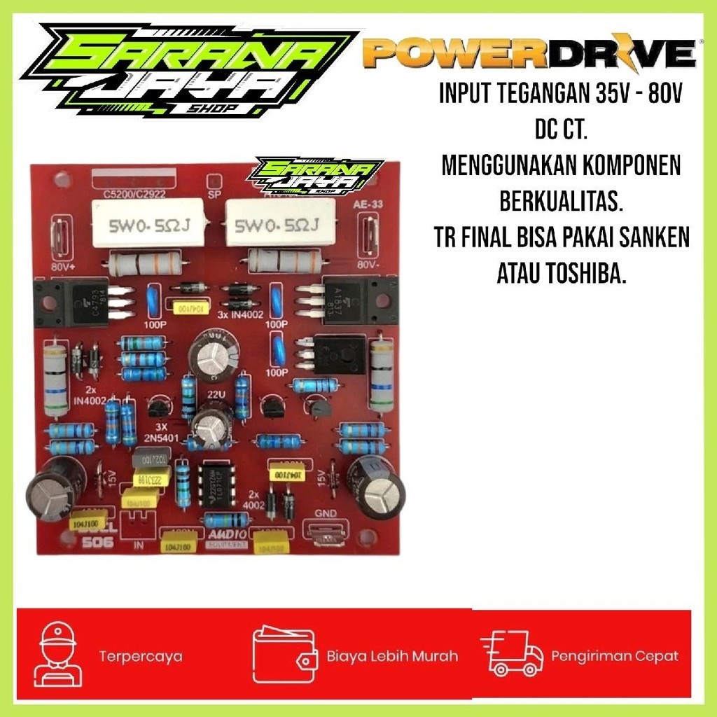 Jual KIT DRIVER Amplifier SOCL 506 500W PCB BIASA mono | Shopee Indonesia