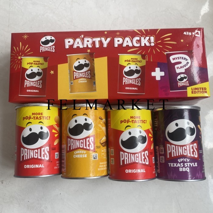 Jual Pringles Party Pack Isi 4 Pack X 42 grm / Box | Shopee Indonesia