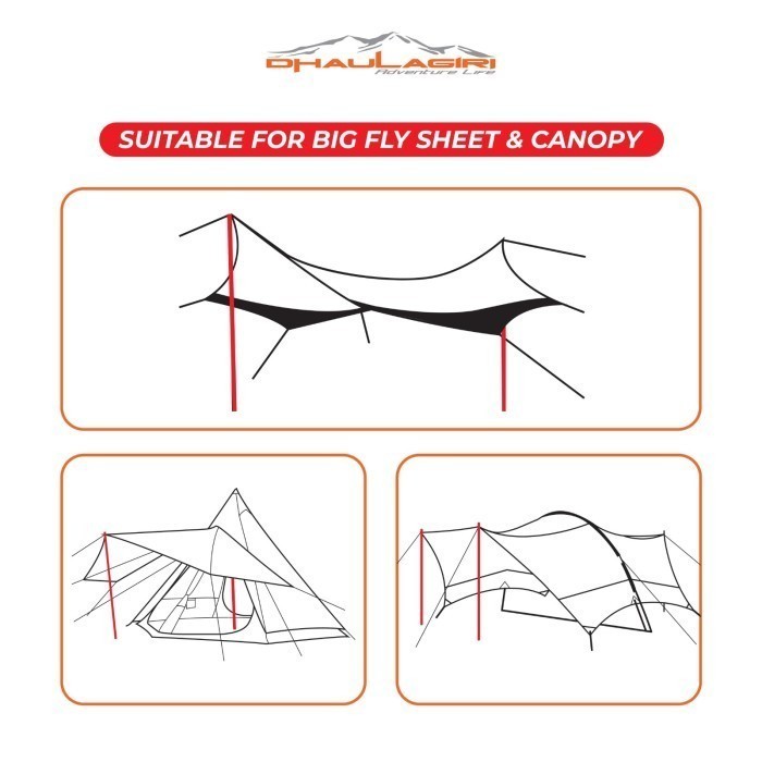 Jual Tiang Large 22 mm x 240 cm Pole Flysheet Canopy Besar Tarp ...