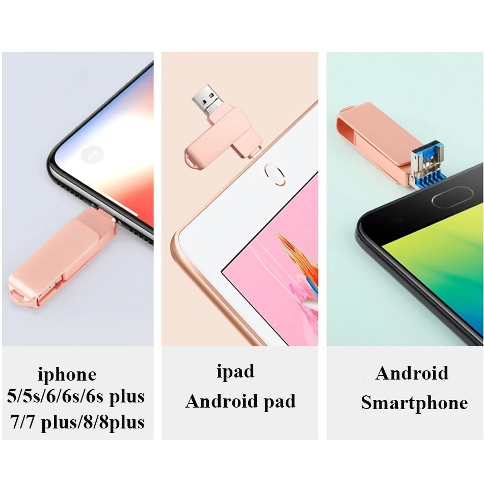 Jual Flashdisk Genuine 1TB OTG IOS 3 IN 1 for iphone 6/15 pro USB3.0 ...