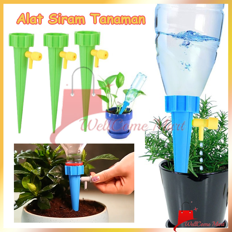 10PCS Taman Infus Tanaman Botol Irigasi Tetes / Irigasi Kebun Tetes Tanaman Otomatis Alat / Tanaman Botol Irigasi Tetes Keran Putar Otomastis