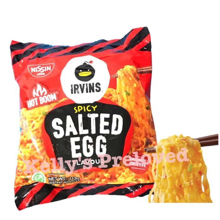 Jual Irvins X Nissin Salted Egg Instant Noodles 113 Gr Spicy Shopee Indonesia