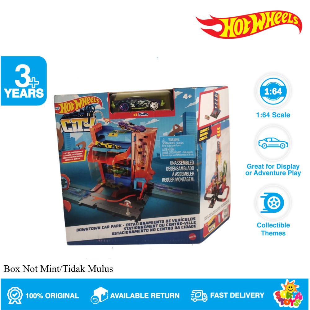 Jual Hot Wheels City Downtown Car Park Estacionamiento De Vehiculos ...