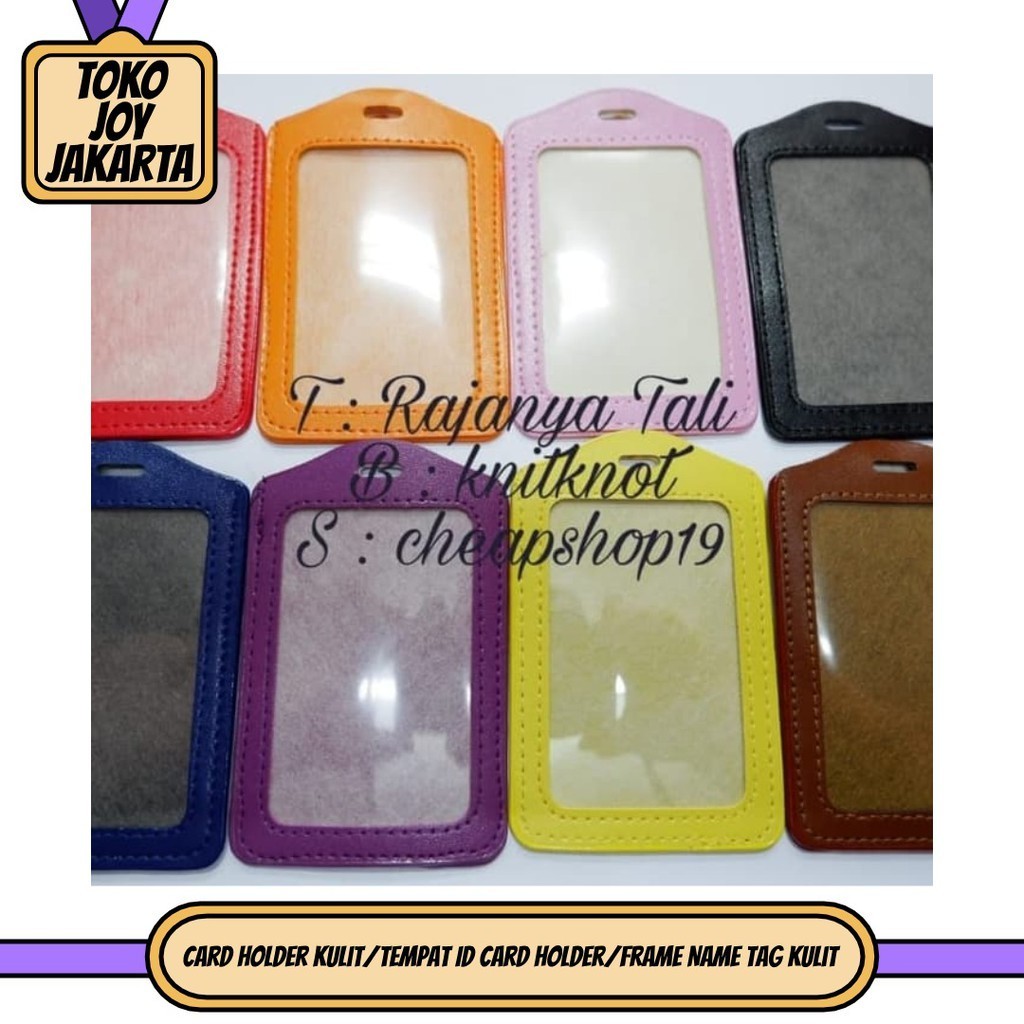 Jual Card Holder Kulit / Tempat ID Card Holder / Frame Name Tag Kulit ...