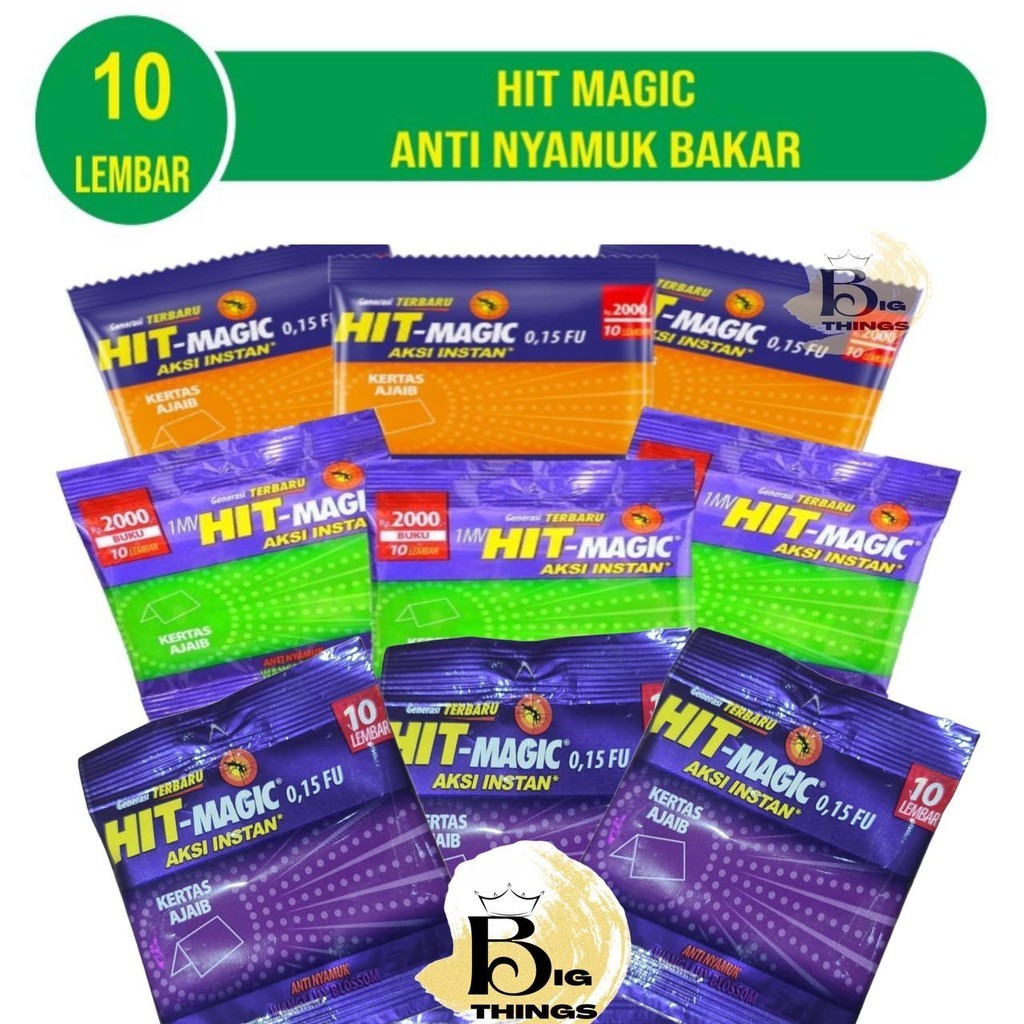 Jual Hit Magic Instant Action Obat Nyamuk Bakar Isi 10 Lembar | Shopee ...
