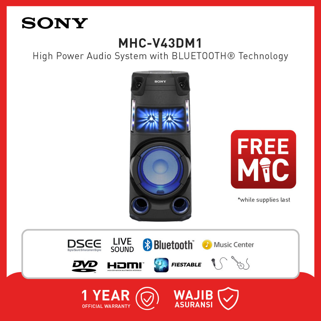 Jual Sony Karaoke Bluetooth Speaker Hifi High Power Audio System MHC ...