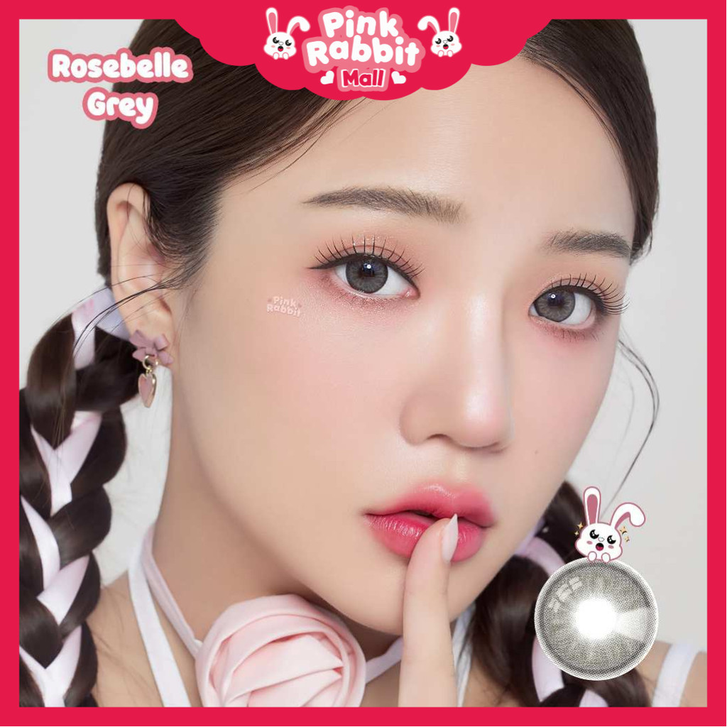 Jual Pink Rabbit Softlens Minus Rosebelle Grey Aman Nyaman Normal dan ...