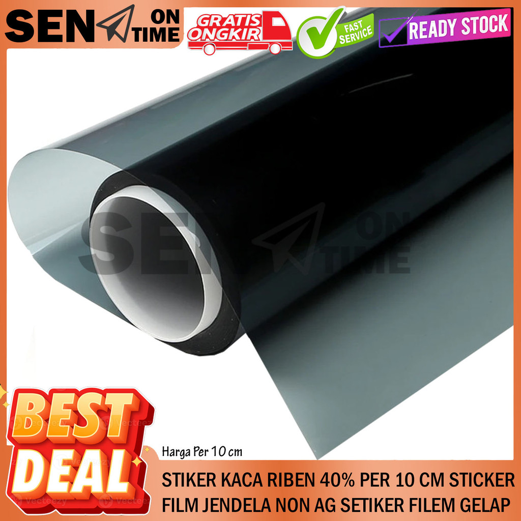 Jual Stiker Kaca Sunprotect Riben Sticker Film Jendela 40% Per 10 Cm ...