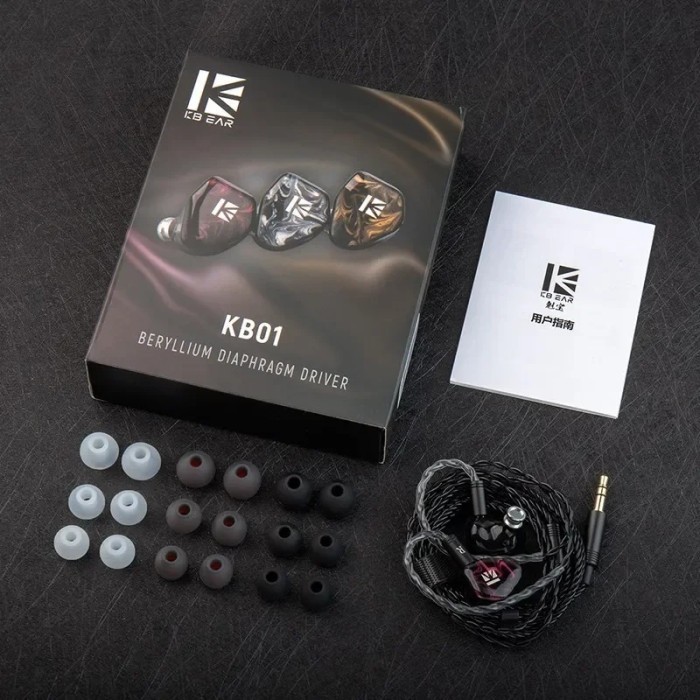 Jual KBEAR KB01 Dynamic Driver IEMs with Mic Beryllium Diaphragm 10MM ...
