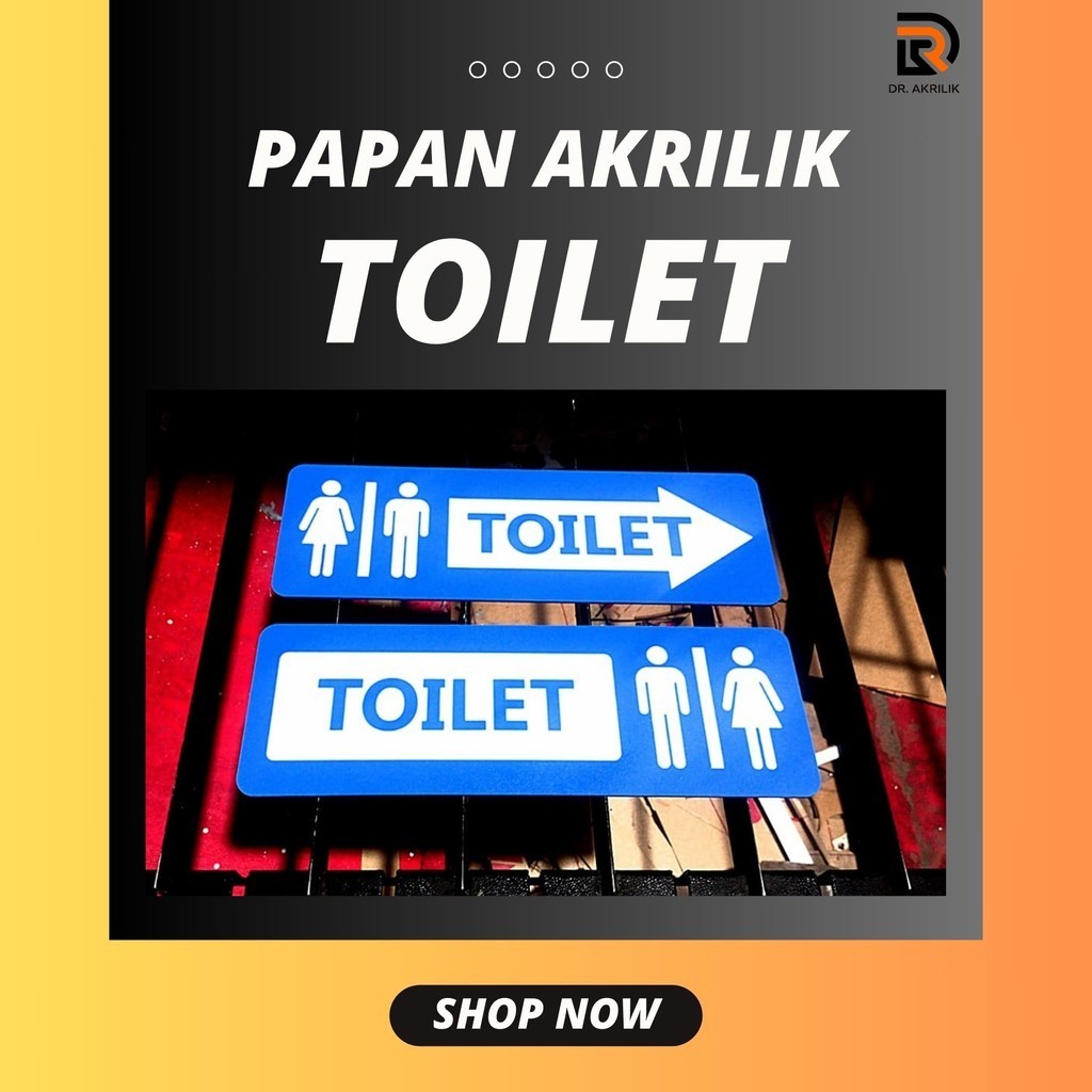 Jual Toilet Sign Toilet Panah Kiri Kanan Papan Akrilik Toilet Cm X Cm Shopee Indonesia