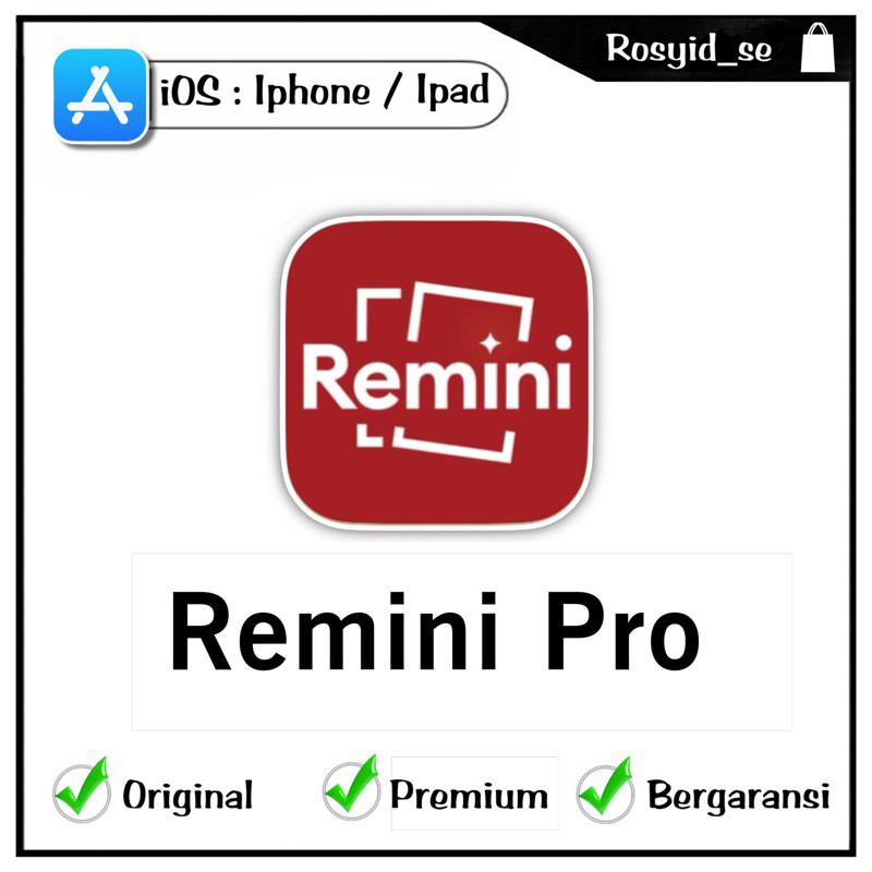 Jual Remini Pro - IOS (ORIGINAL) | Shopee Indonesia